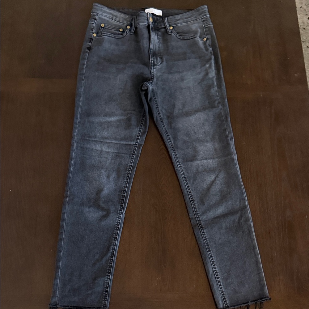 Rachel Parcell Mid-Rise Skinny Jeans - Raw Hem